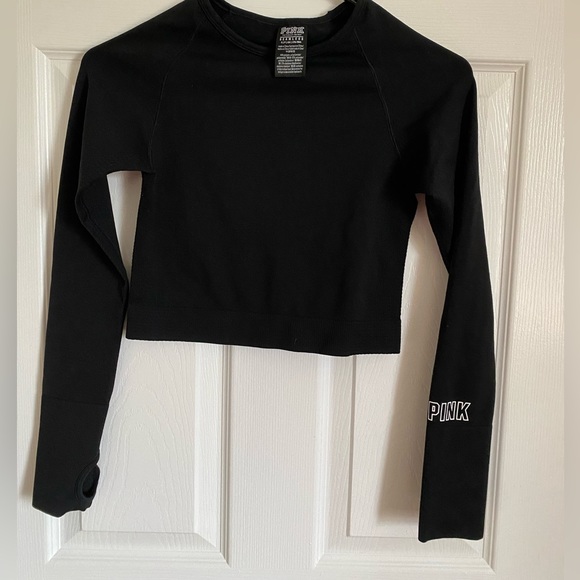 Pink Victoria Secret Blank Stretch Knit Crop Top size small - Picture 1 of 7